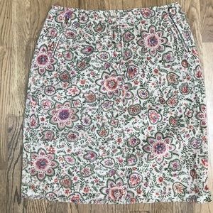 Talbots corduroy skirt with a great pattern EUC. Made it U.S.A.